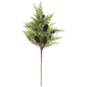 Glistening Weeping Cedar & Pine Cones Spray - 29"