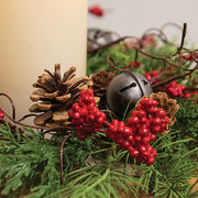 Joyful Mixed Pine & Pepperberry Candle Ring - 4.5"