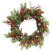 Joyful Mixed Pine & Pepperberry Wreath - 22"