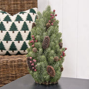 Icy Berries & Pine Cone Tree - 18"H