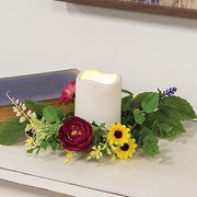 Breezy Summer Blooms Candle Ring - 3"