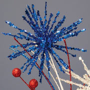 Firework Blooms & Berries Pick - 12"