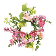 Blushing Butterfly Garden Candle Ring - 3"