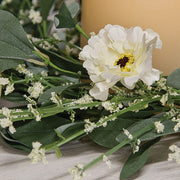 Cream Blossoms & Lace Candle Ring - 4-1/2 In