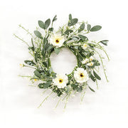 Cream Blossoms & Lace Candle Ring - 4-1/2 In