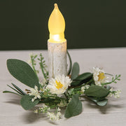 Cream Blossoms & Lace Candle Ring - 1-1/2 In