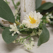 Cream Blossoms & Lace Candle Ring - 1-1/2 In