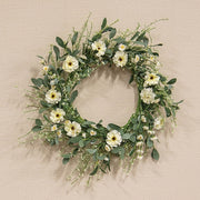 Cream Blossoms & Lace Wreath - 18 In
