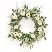 Cream Blossoms & Lace Wreath - 18 In