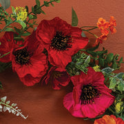 Sunset Poppy & Blooms Wreath - 24 In
