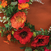 Sunset Poppy & Blooms Wreath - 24 In