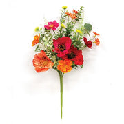 Sunset Poppy & Blooms Spray - 20 In