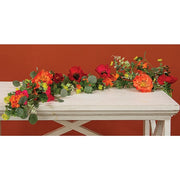 Sunset Poppy & Blooms Garland - 4 Ft