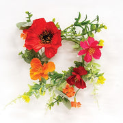 Sunset Poppy & Blooms Candle Ring - 3-1/2 In