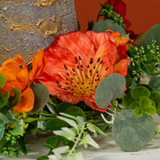 Sunset Poppy & Blooms Candle Ring - 6-1/2 In