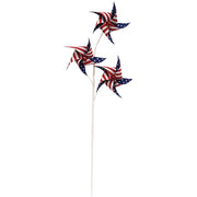 Triple USA Pinwheel & Bells Spray - 28"