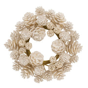 Yuletide Frosted Pinecones Candle Ring - 3"