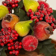 Sugar Glazed Winter Fruit & Holly Taper Ring - 1"