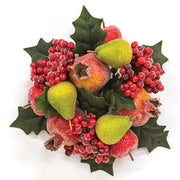 Sugar Glazed Winter Fruit & Holly Taper Ring - 1"