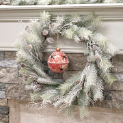 Snowy Bristle Pine & Boughs Wreath - 24"