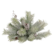 Snowy Bristle Pine & Boughs Half Sphere - 15"