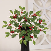 Merry Little Holly & Berries Candle Ring - 2.5"