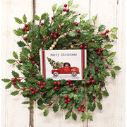 Merry Little Holly & Berries Wreath - 18"