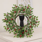 Merry Little Holly & Berries Wreath - 18"
