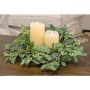 Mixed Ivy & Vine Candle Ring - 6"