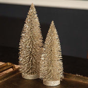 Silver Sparkle Bottle Brush Tree - 12"