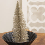 Silver Sparkle Bottle Brush Tree - 10"