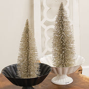 Silver Sparkle Bottle Brush Tree - 10"
