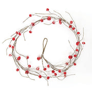 Snowy Red Jingle Bell Garland - 4 Ft.