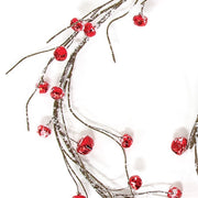 Snowy Red Jingle Bell Garland - 4 Ft.