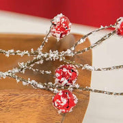Snowy Red Jingle Bell Spray - 17"