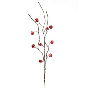Snowy Red Jingle Bell Spray - 17"