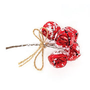 Snowy Red Mini Jingle Bell Pick - 5"