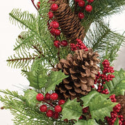 Merry Berry - Pine - & Holly Wreath - 28"