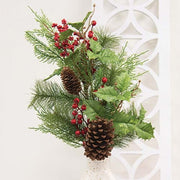Merry Berry - Pine - & Holly Spray - 31"