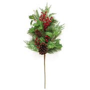 Merry Berry - Pine - & Holly Spray - 31"