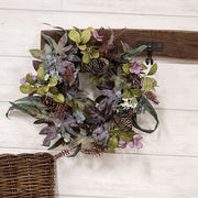 Hydrangea & Pine Cones Wreath - 18"