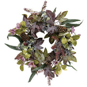 Hydrangea & Pine Cones Wreath - 18"