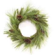 Woodland Mixed Pine Wreath with Pinecones - 24"