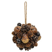 Frosted Deer Run Hanging Ball - 5"