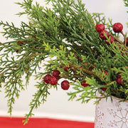 Red Berry & Cedar Bush - 17"