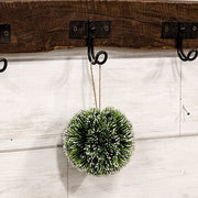 Snowy Pine Kissing Ball Ornament - 4.5"