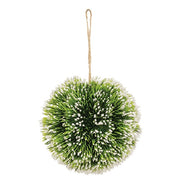 Snowy Pine Kissing Ball Ornament - 4.5"