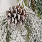 Flocked Woodland Pine Door Swag - 53"