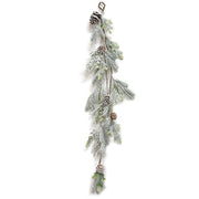 Flocked Woodland Pine Door Swag - 53"