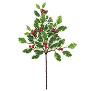 Mini Holly Leaves & Berries Pick - 14"